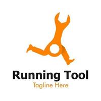 Illustration Vector Graphic of Running Tool Logo. Perfect to use for Technology Company