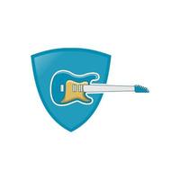 Illustration Vector Graphic of Guitar Pick Logo. Perfect to use for Music Company