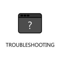 Troubleshooting icon. Trendy flat vector Troubleshooting icon on white background, vector illustration can be use for web and mobile