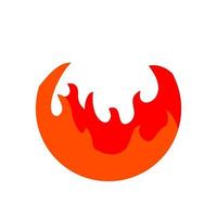 logo de fuego dentro de un circulo vector