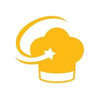 gráfico de vector de ilustración del logotipo de chef estrella. perfecto para usar en empresas de alimentos