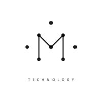 M Letter Technology icon. Trendy flat vector M Letter Technology icon on white background, vector illustration can be use for web and mobile