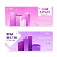 Real Estate Investment Banner Template Flat Design Illustration Editable of Square Background Suitable for Social media, Greeting Card and Web Internet Ads vector