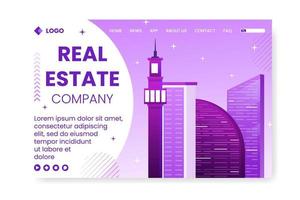 Real Estate Investment Landing Page Template Flat Design Illustration Editable of Square Background Suitable for Social media, Greeting Card and Web Internet Ads vector