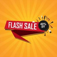Illustration Vector Graphic of Flash Sale Banner. Perfect to use for Sales Promotion