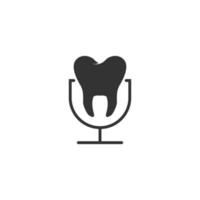 gráfico de vector de ilustración del logotipo de podcast de dentista. perfecto para usar en empresas de tecnología