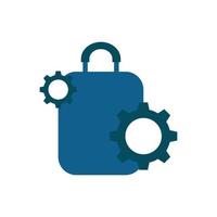 Illustration Vector Graphic of Gear Suitcase Logo. Perfect to use for Technology Company