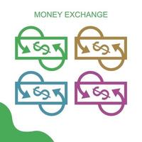 Logo concept money exchange for bussines bank and anywhere vector