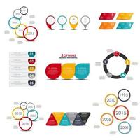 Collection of Infographic Templates for Business Vector Illustration