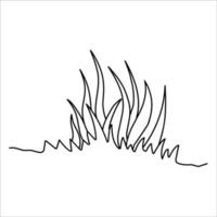 Grass vector silhouette drawing sketch