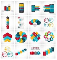 Collection of Infographic Templates for Business Vector Illustration