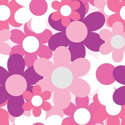 Flowers Nature Seamless Pattern Background Vector Illustration