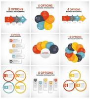 Collection of Infographic Templates for Business Vector Illustration