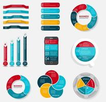 Collection of Infographic Templates for Business Vector Illustration