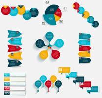 Collection of Infographic Templates for Business Vector Illustration