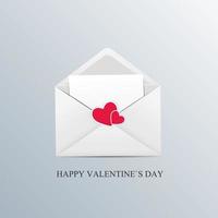 Valentines Day Card with Heart Vector Illustration