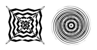 Black and white hypnotic background. vector