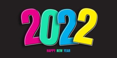 Colourful Happy New Year banner design vector