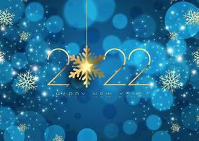 snowflakes and stars happy new year background vector