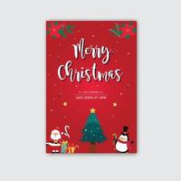 Merry Christmas and Happy new Year Party Poster Design Template vector