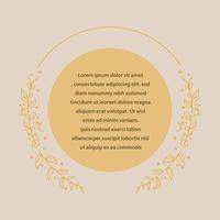 gold laurel wreath circle border decortive vector element