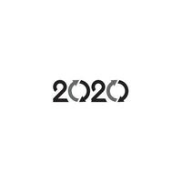 2020 and Circle Arrows logo or icon design vector