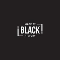 hecho por el diseño de la marca de la historia negra vector