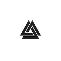 diseño de logotipo o icono triangular vector