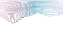 Vector wave lines flowing dynamic colorful blue pink isolated on white background for concept of AI technology, digital, communication, science, music