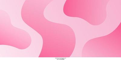 Abstract pastel pink color with curves concave shape for background. Illustration vector