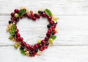 heart made from berries photo