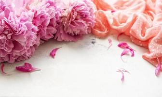 Background with peonies photo