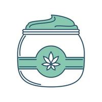 crema medicinal de cannabis vector