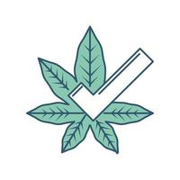 cannabis medicine check mark vector