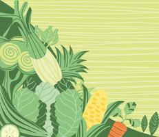 fresh vegetables food vector