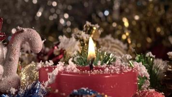 decoração de natal e velas de celebração de ano novo video