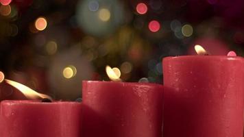 kerst nieuwjaar decoratie en viering kaarsen video