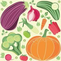 alimentos vegetales frescos vector