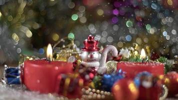 candele di decorazione e celebrazione del capodanno di natale video