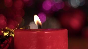 candele di decorazione e celebrazione del capodanno di natale video