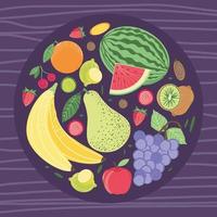 vegetables and fruits vector