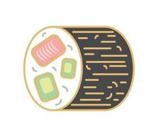 oriental sushi snack vector