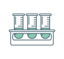 chemical flask on rack vector