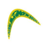 boomerang with kangaroo print vector