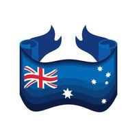 australia flag ribbon vector