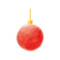 bola roja de navidad vector