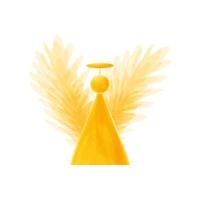 golden angel decoration vector