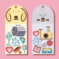 pets tags design vector