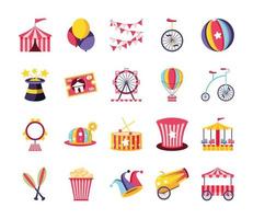 set of circus vector