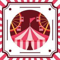 circus tent poster vector